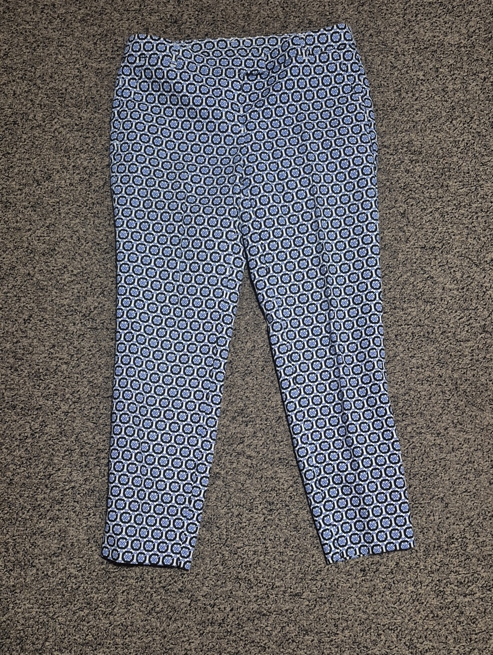 Cynthia Rowley Blue Geometric Print Capris